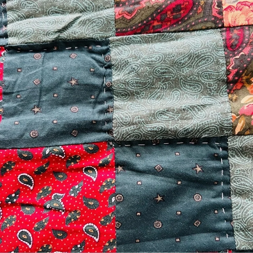 Vintage Patchwork  King Size Quilt in Multicolor Design